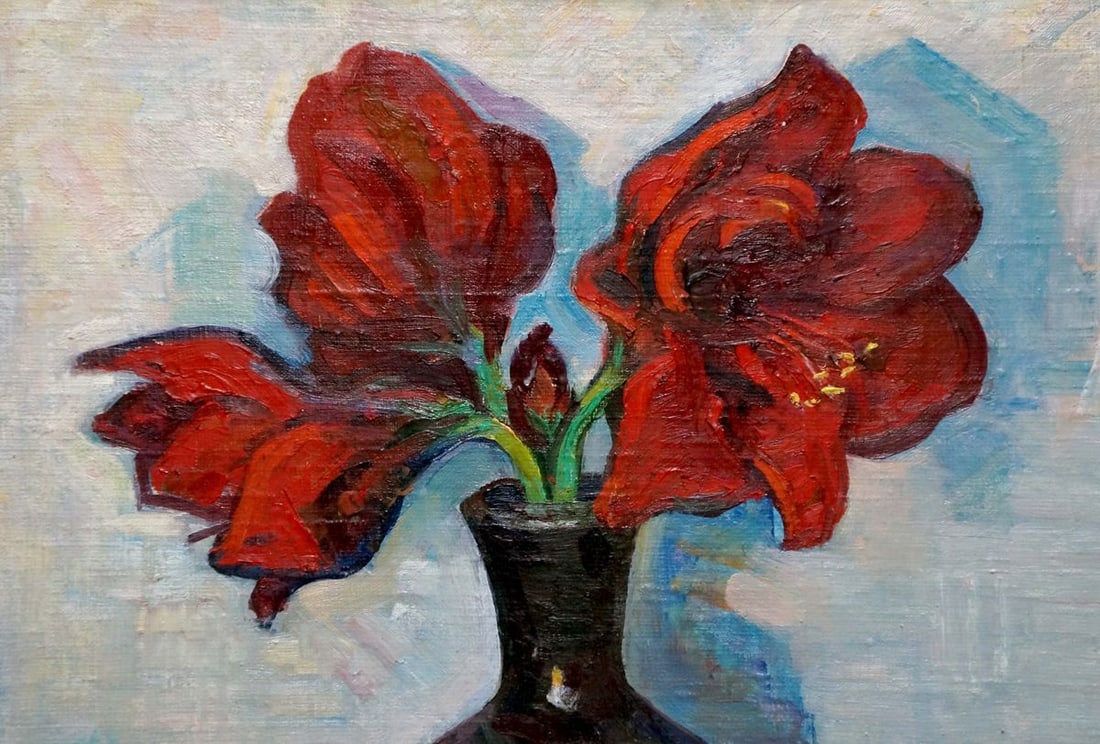 Oil painting Red peonies Dorofeev Nikolay Ivanovich - 3