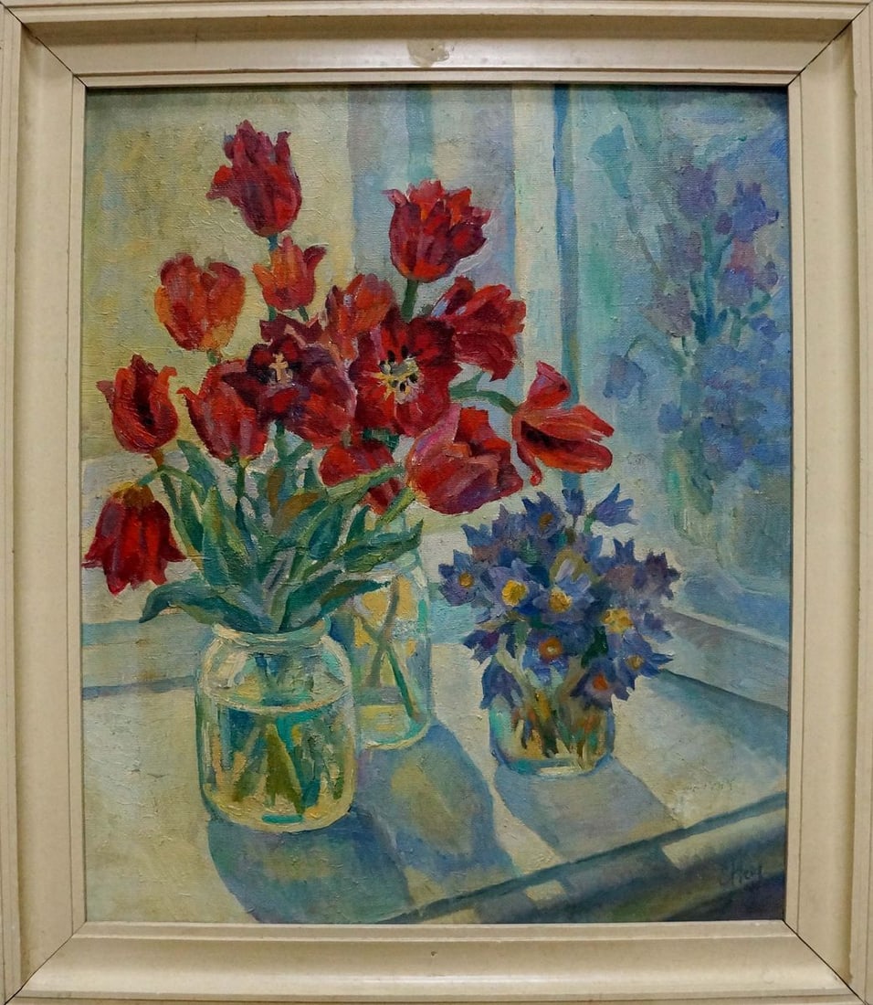 Oil painting Poppies by the window Nechiporenko Elena Henrikhovna (1 of 8)