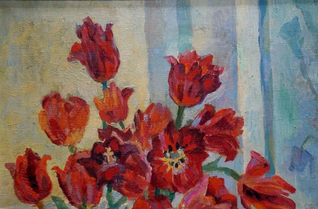 Oil painting Poppies by the window Nechiporenko Elena Henrikhovna - 3
