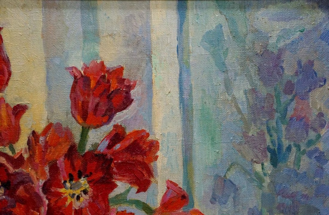 Oil painting Poppies by the window Nechiporenko Elena Henrikhovna - 4