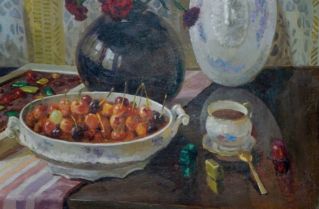 Oil painting Still life with cherries Ozernikov Vladimir Borisovich - 5