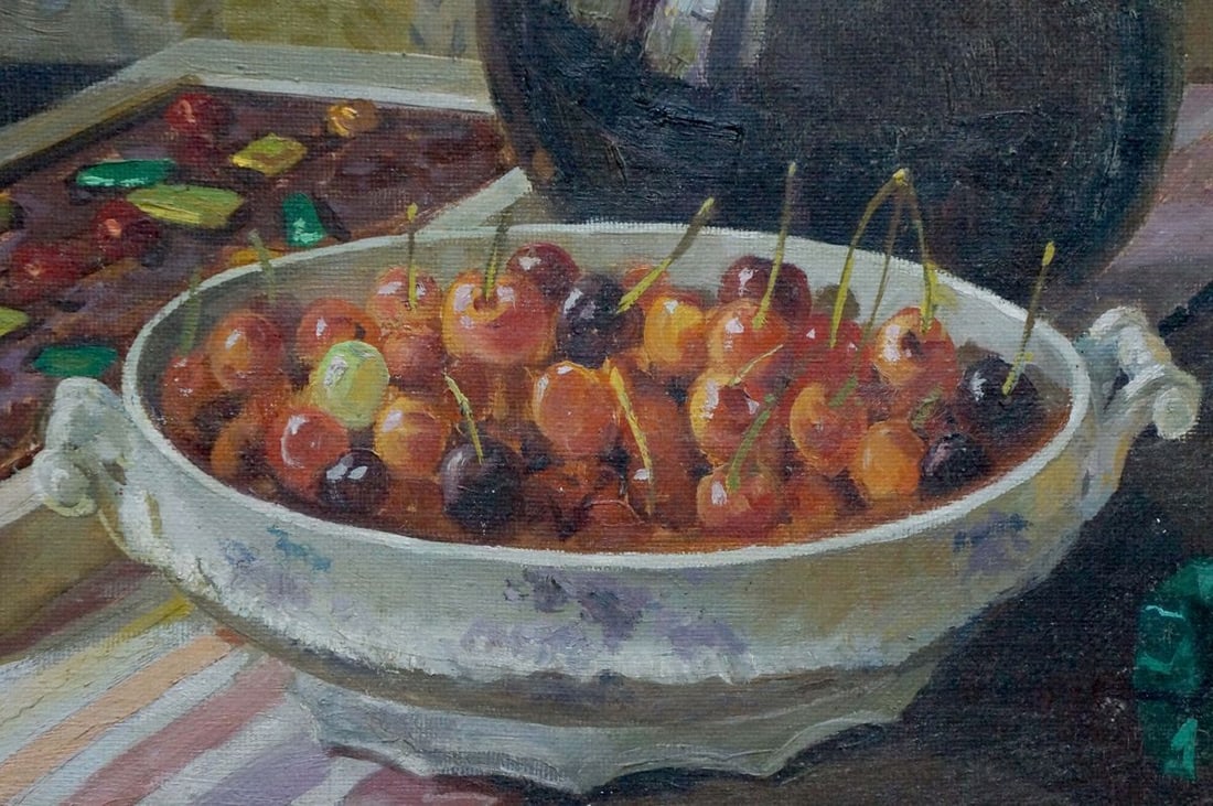 Oil painting Still life with cherries Ozernikov Vladimir Borisovich - 6