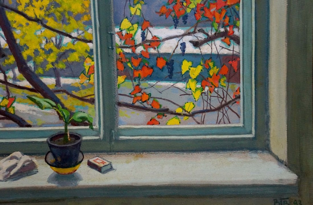 Oil painting View from the window Vlasov Vladimir Grigorievich - 5