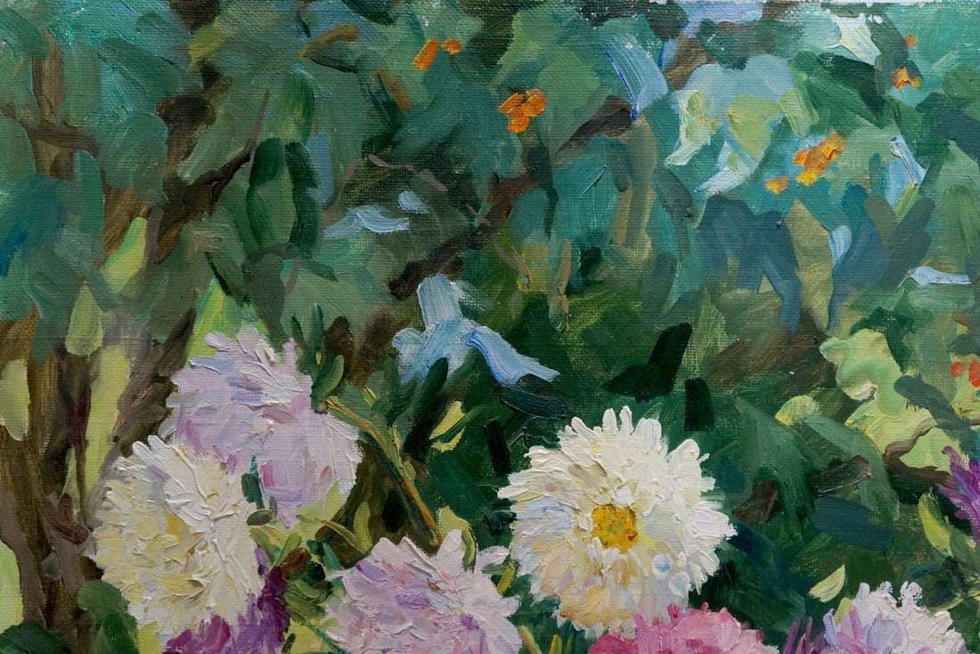 Oil painting Autumn asters Zatsepina Zinaida Ilyinichna - 3