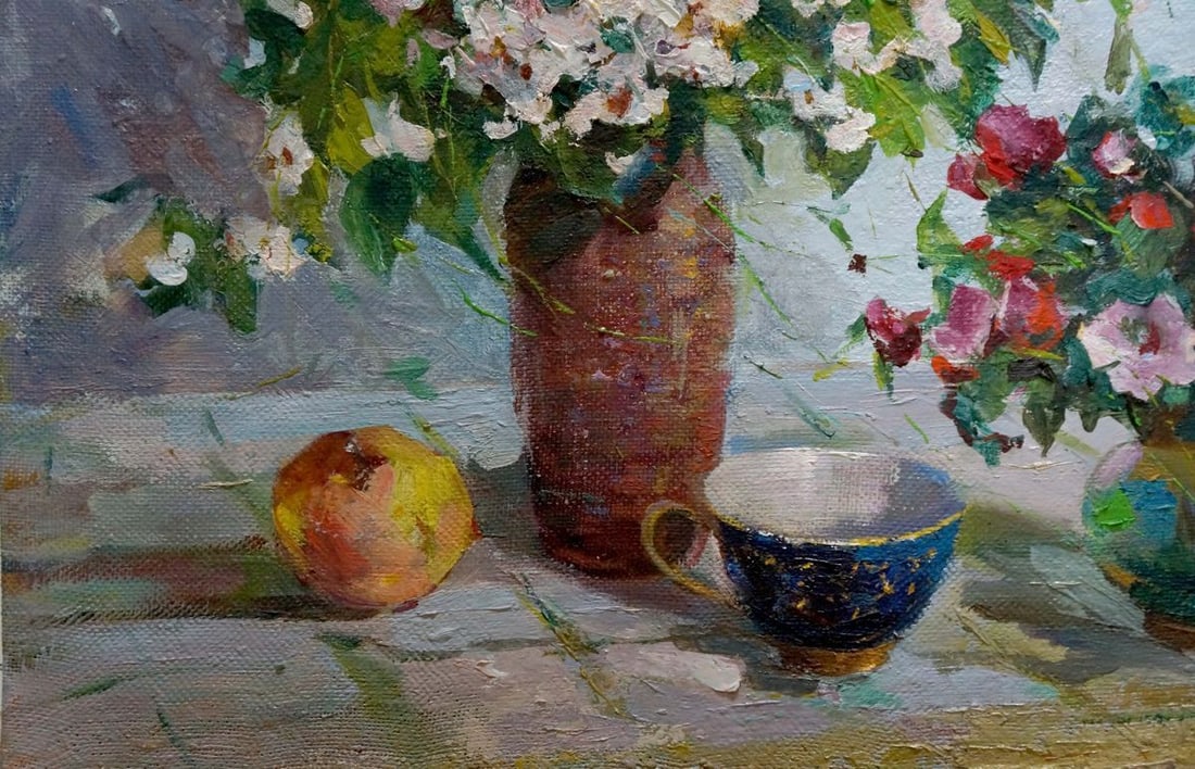 Oil painting Flowers Volobuev Evgeny Vsevolodovich - 2