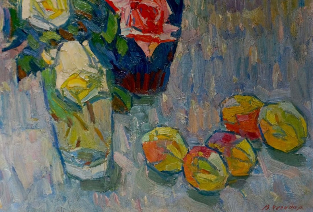 Oil painting Roses Chegodar Vasily Dmitrievich - 5