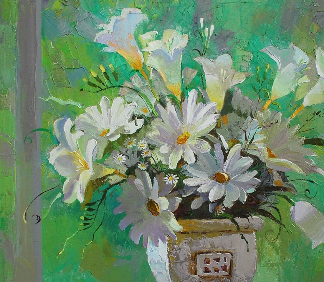 Oil painting Daisies Egor Ktpatunov - 2