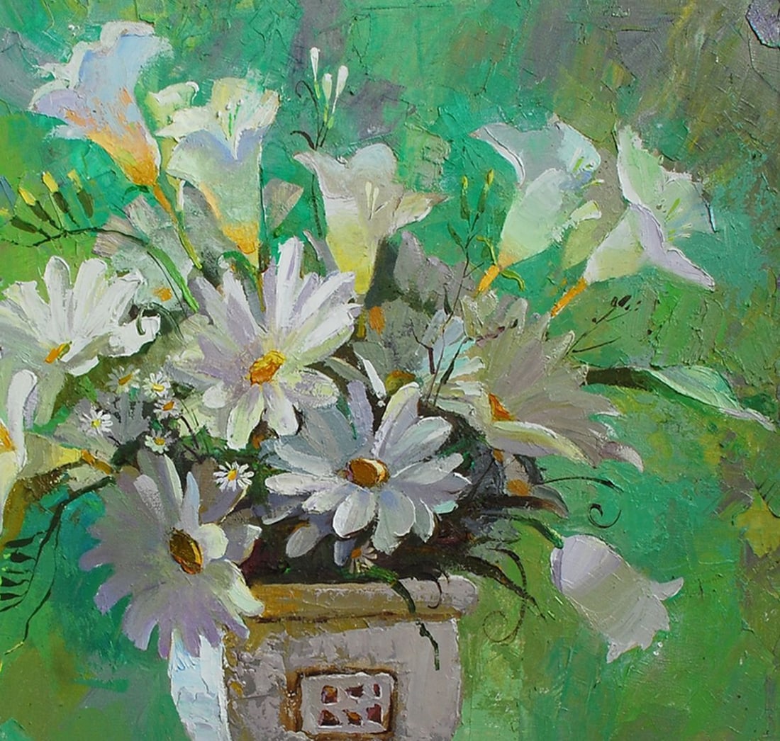 Oil painting Daisies Egor Ktpatunov - 3