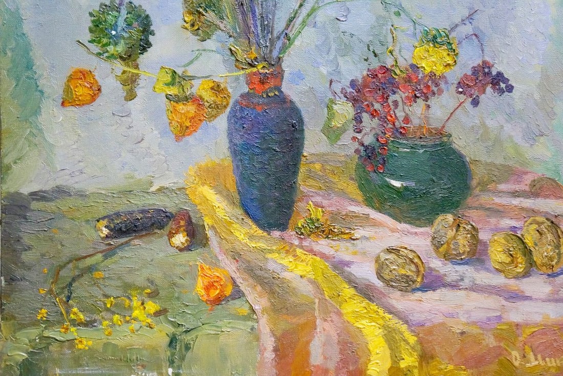 Oil painting Dry flowers Mynka Alexander Fedorovich - 2