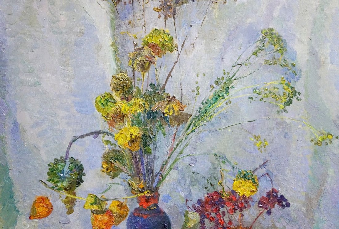 Oil painting Dry flowers Mynka Alexander Fedorovich - 3