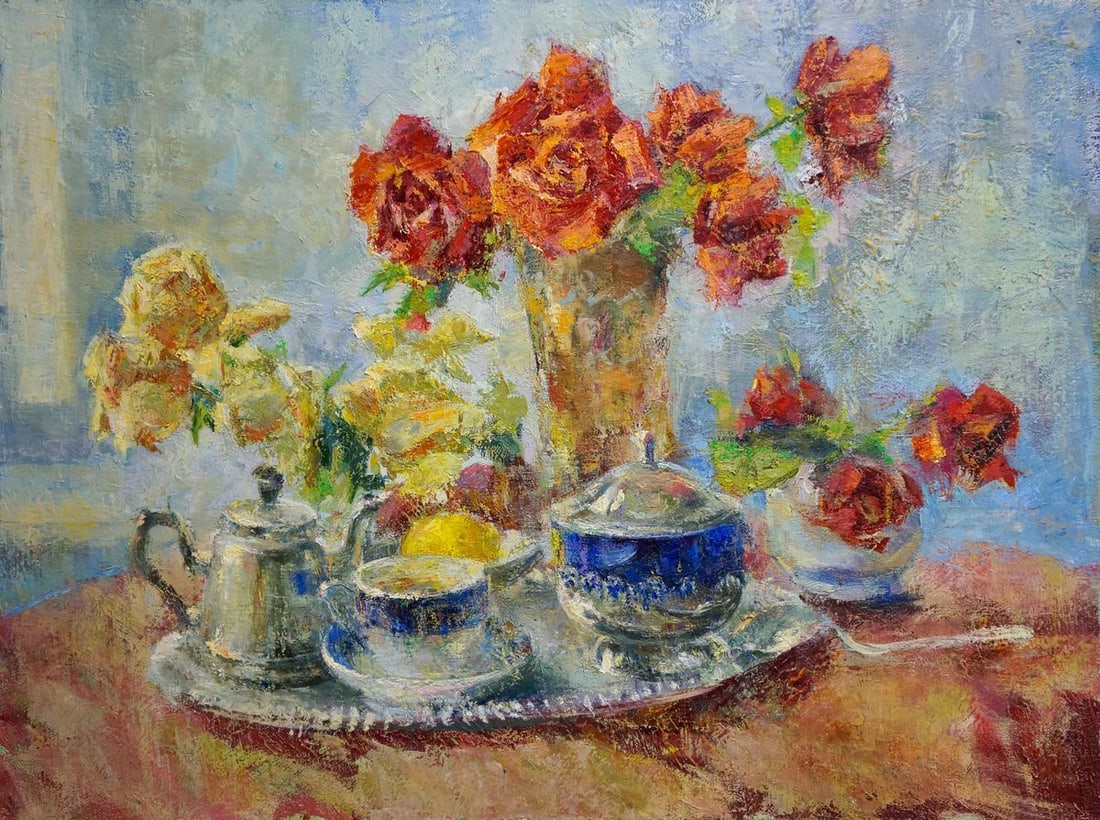 Oil painting Flowers Dragomirova Nina Stepanovna (1 of 8)