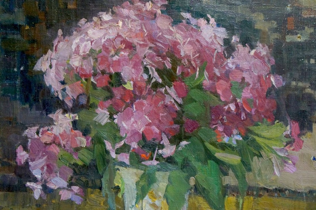 Oil painting Flowers in a vase - 3