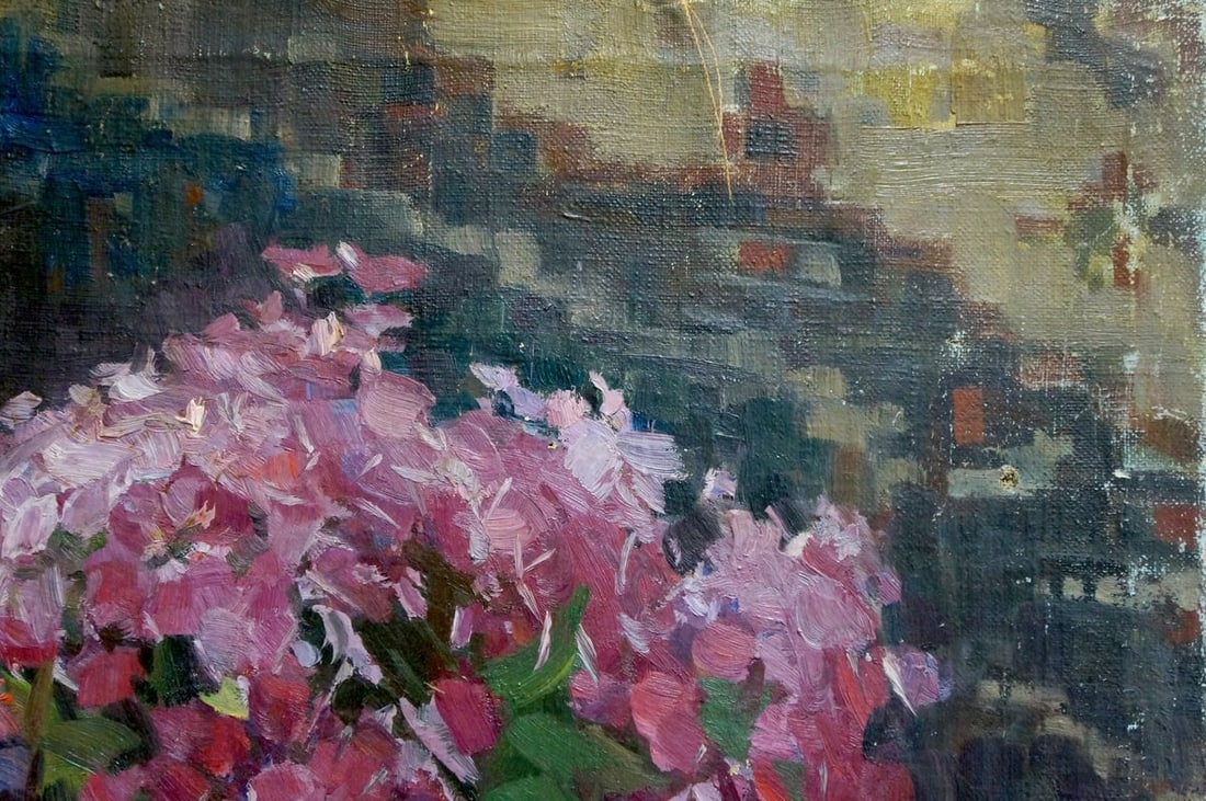 Oil painting Flowers in a vase - 5