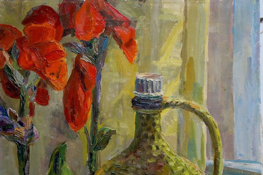 Oil painting Pepper and apples - 4