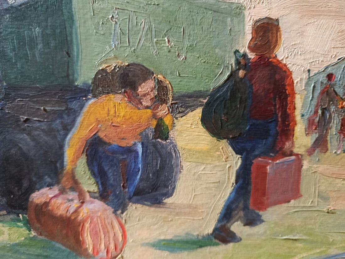 Oil painting We arrived at the summer camp Unknown artist - 3