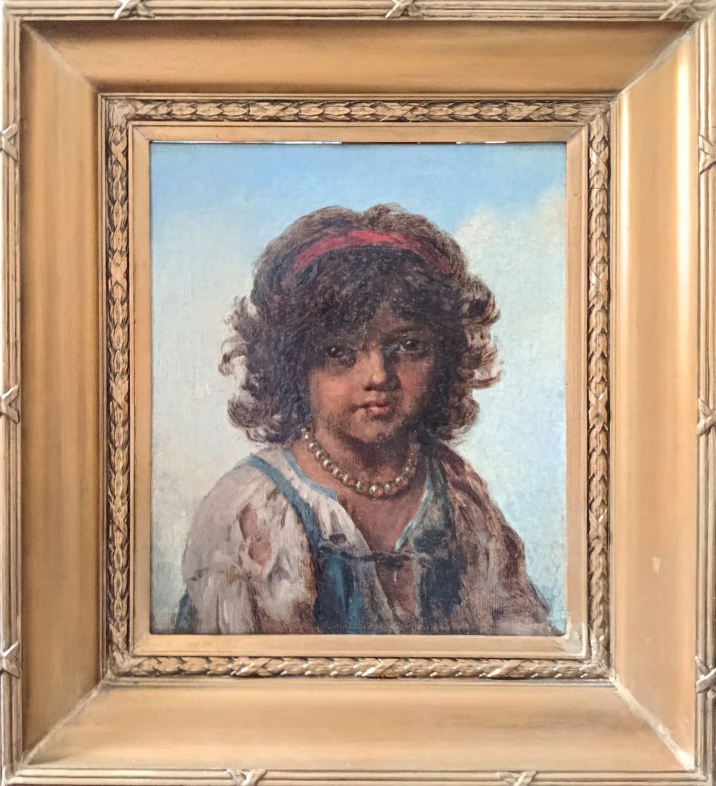 Oil painting Portrait of a girl Khariton Platonov: Title: Oil painting Portrait of a girl Khariton Platonov Description: No.Verne 476*** ABOUT THIS PAINTING **** TITLE: "Portrait of a girl"* ARTISTS: Khariton Platonov* SIZE: 45x37 cm/17.71x14.56 inche