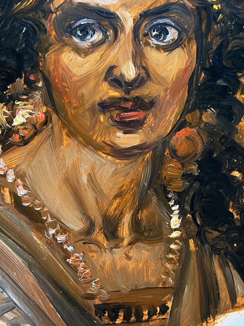 Oil painting Woman with flowers Alexander Litvinov - 13