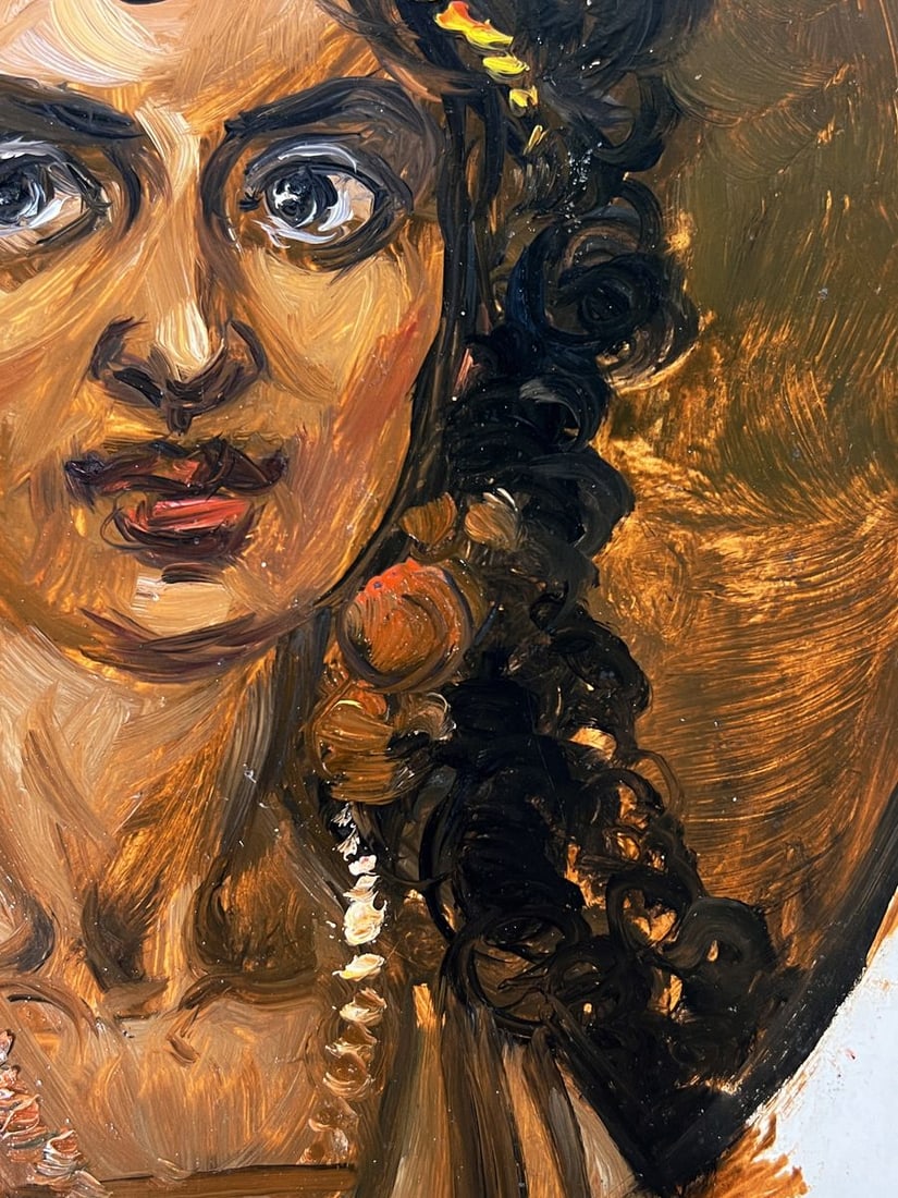 Oil painting Woman with flowers Alexander Litvinov - 15