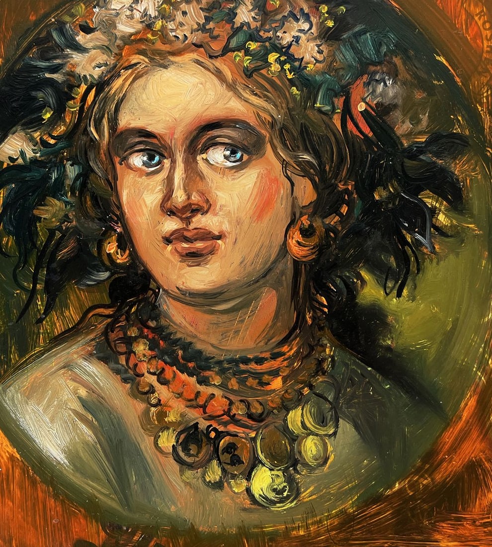 Oil painting Woman with flowers Alexander Litvinov: Title: Oil painting Woman with flowers Alexander Litvinov Description: No.AAA6057*** ABOUT THIS PAINTING **** TITLE: "Woman with flowers" - Double painting* ARTISTS: Alexander Arkadievich Litvinov* SI