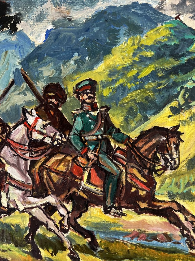 Oil painting Warriors by the river Alexander Litvinov - 9