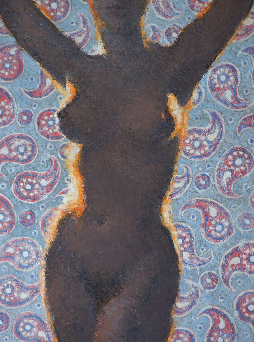 Oil painting Portrait of a naked girl Oksana Osnach: Title: Oil painting Portrait of a naked girl Oksana Osnach Description: Procach 133The Oil painting Canvas titled "Portrait of a naked girl" captures the essence of raw human presence, vulnerability, 