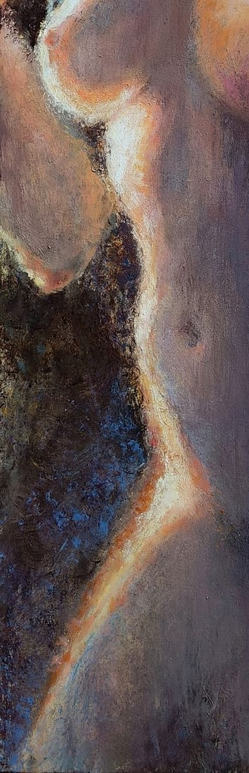 Oil painting The light falls on the girl Oksana Osnach - 3