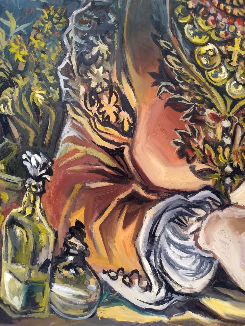 Oil painting Daughter and mom Alexander Arkadievich Litvinov - 4