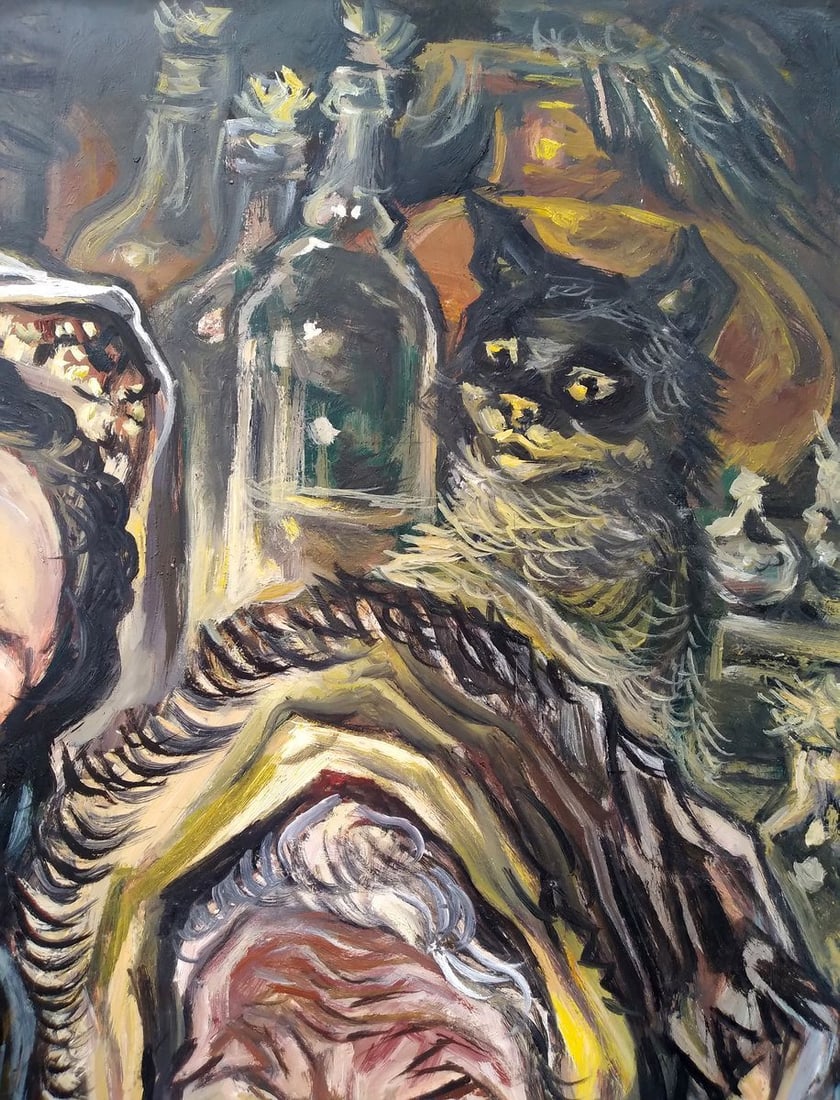 Oil painting Daughter and mom Alexander Arkadievich Litvinov - 7