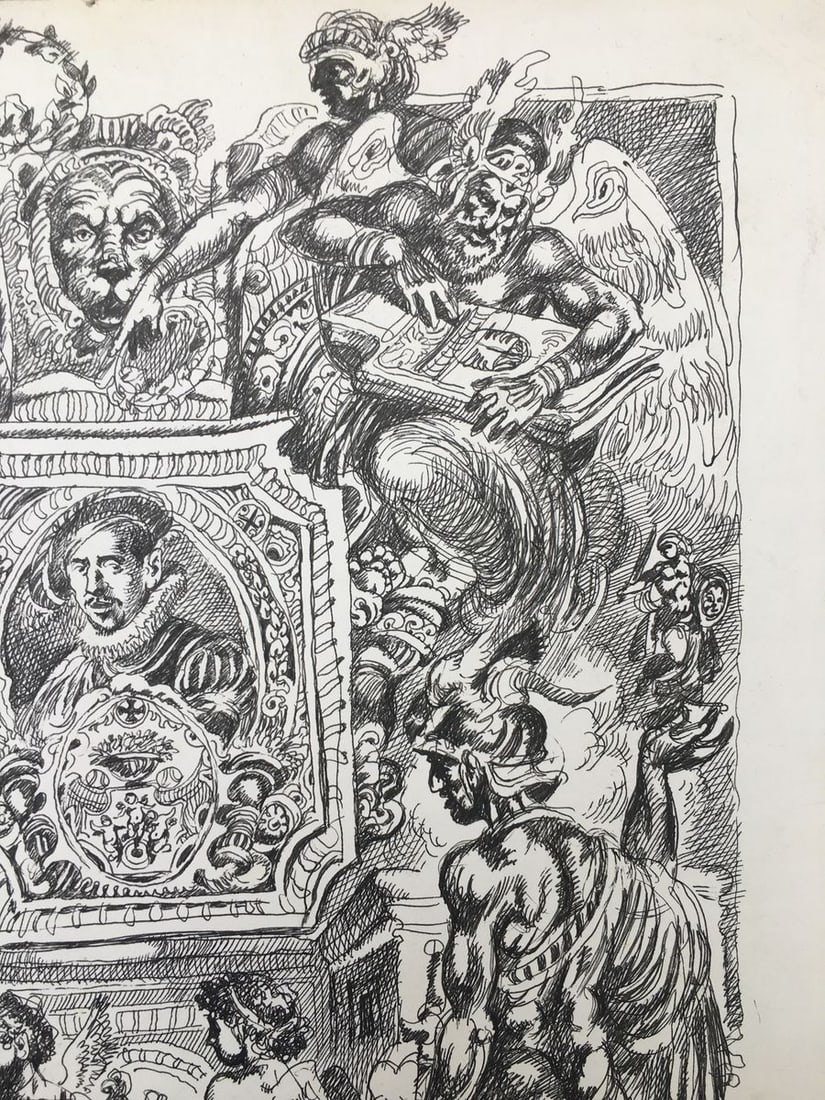 Pen painting Fantasy Alexander Arkadievich Litvinov - 3