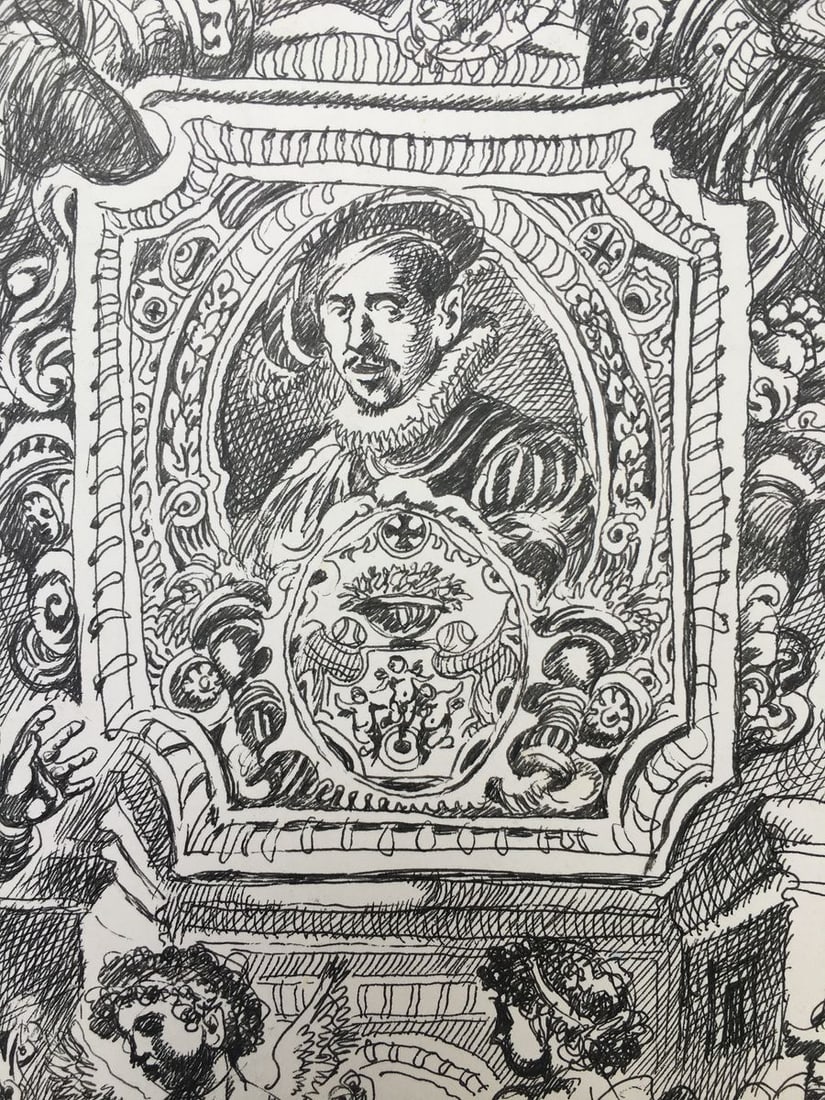Pen painting Fantasy Alexander Arkadievich Litvinov - 4
