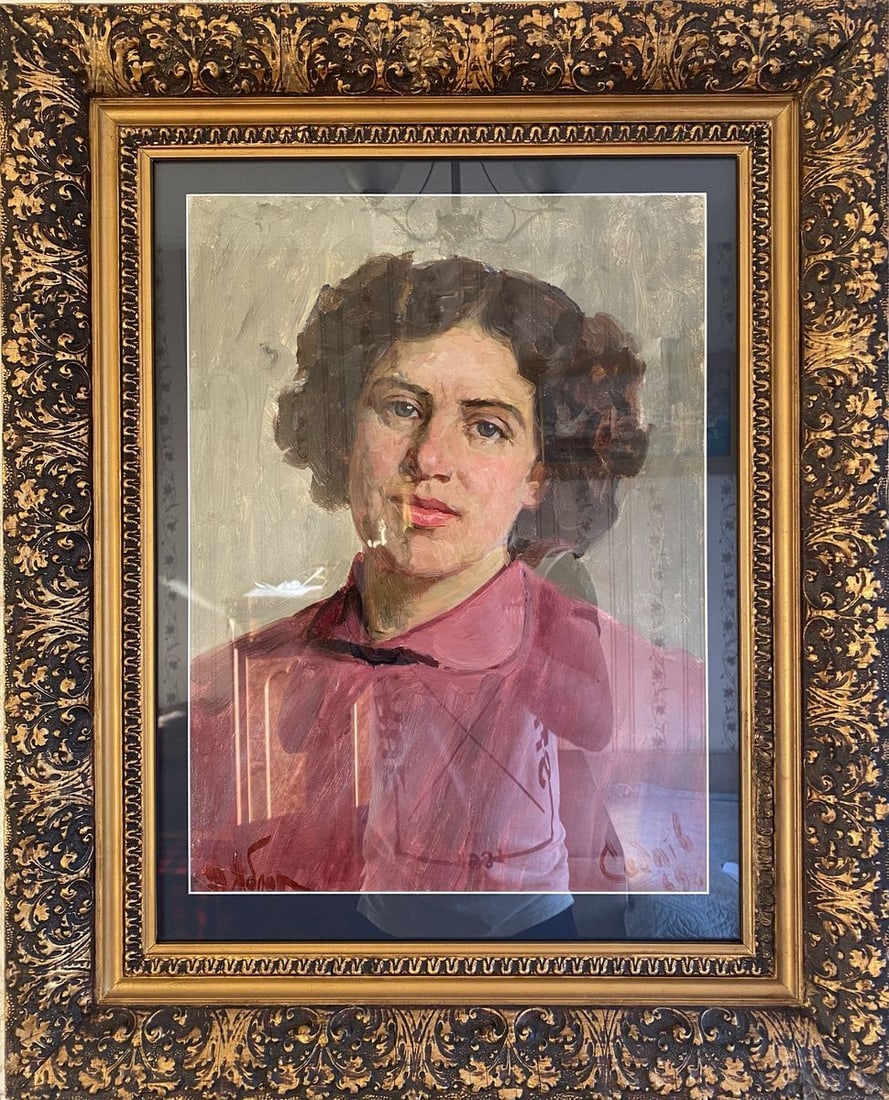 Oil painting Mom's eyes Tatiana Nilovna Yablonskaya: Title: Oil painting Mom's eyes Tatiana Nilovna Yablonskaya Description: No.1483AAA *** ABOUT THIS PAINTING *** * TITLE: "Mom's eyes" * ARTISTS: Tatiana Nilovna Yablonskaya * SIZE WITH FRAME: 68?55 cm/