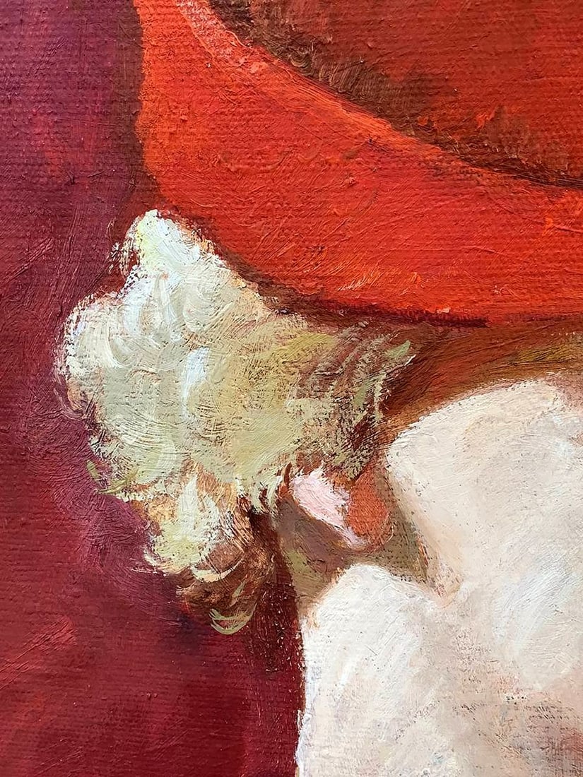 Oil painting Lady in Red Samokhvalov Yu. - 5