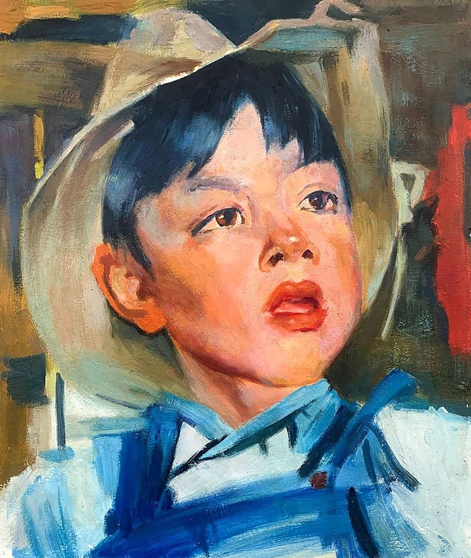 Oil painting Portrait of a boy Feshin Nikolay Ivanovich: Title: Oil painting Portrait of a boy Feshin Nikolay Ivanovich Description: No.1624 *** ABOUT THIS PAINTING *** * TITLE: "Portrait of a boy" * ARTISTS: Feshin Nikolay Ivanovich * SIZE: 44x37 cm/17.32x