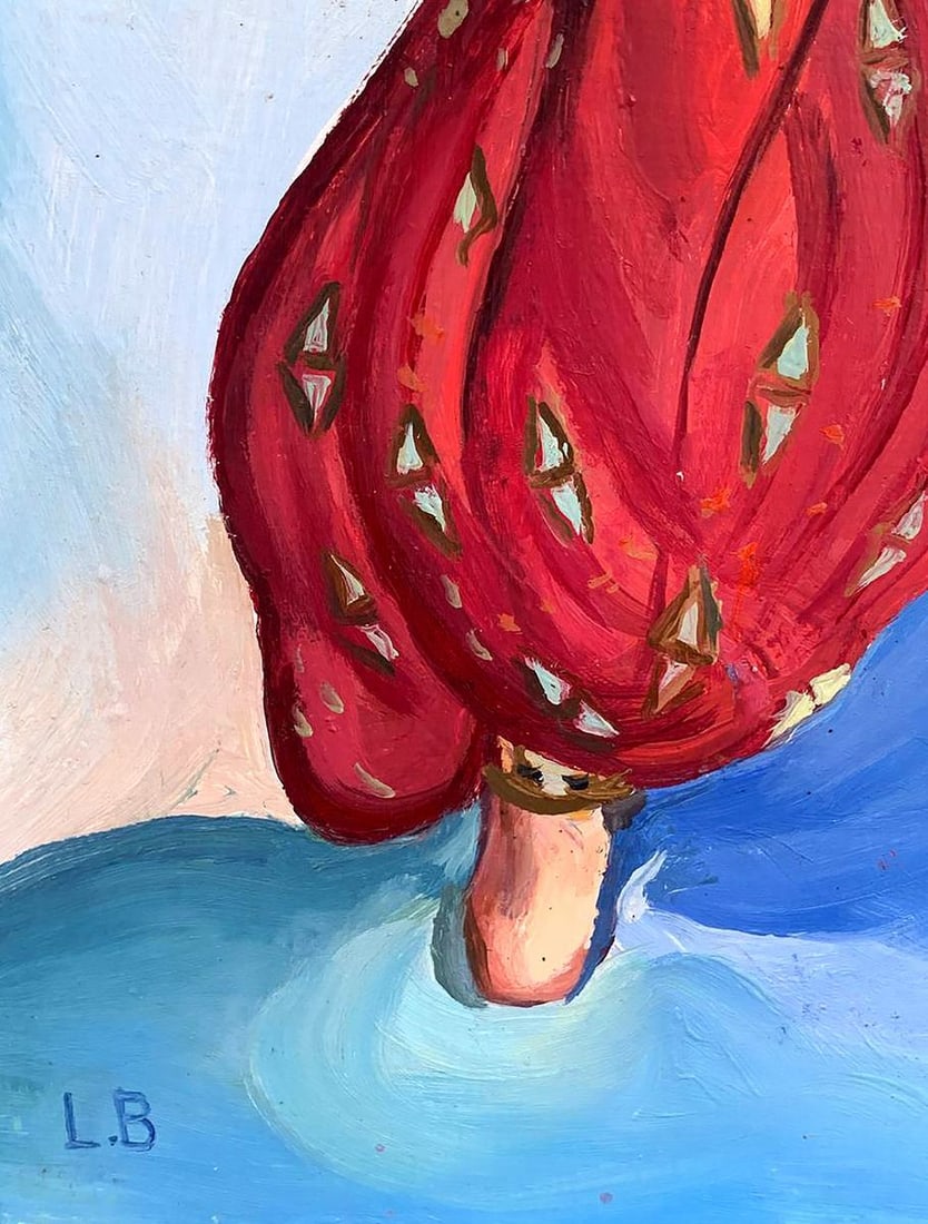 Oil painting Sketch of the costume of the red sultana Bakst Lev Samoilovich - 5