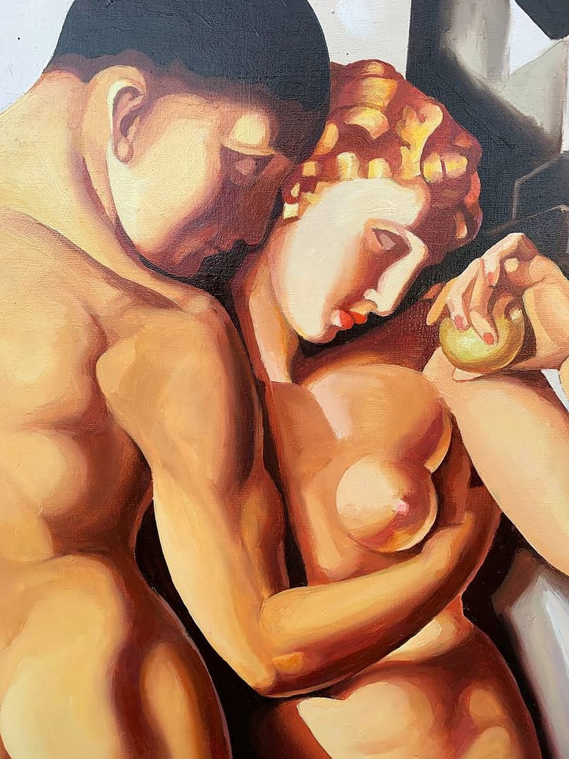 Oil painting Adam and Eve (based on T. Lempicka) V. Konotopsky - 3