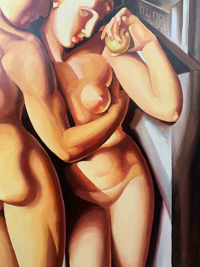Oil painting Adam and Eve (based on T. Lempicka) V. Konotopsky - 5