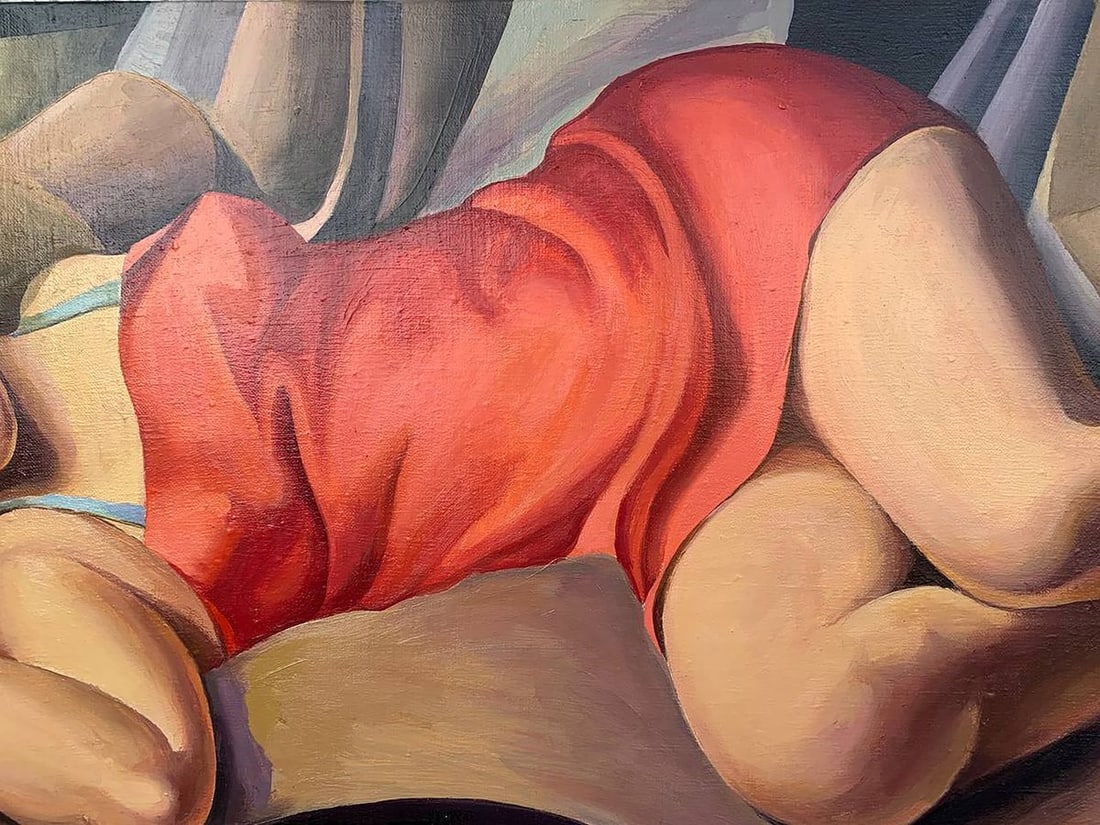 Oil painting Lady in Red (based on T. Lempicka) V. Konotopsky - 6