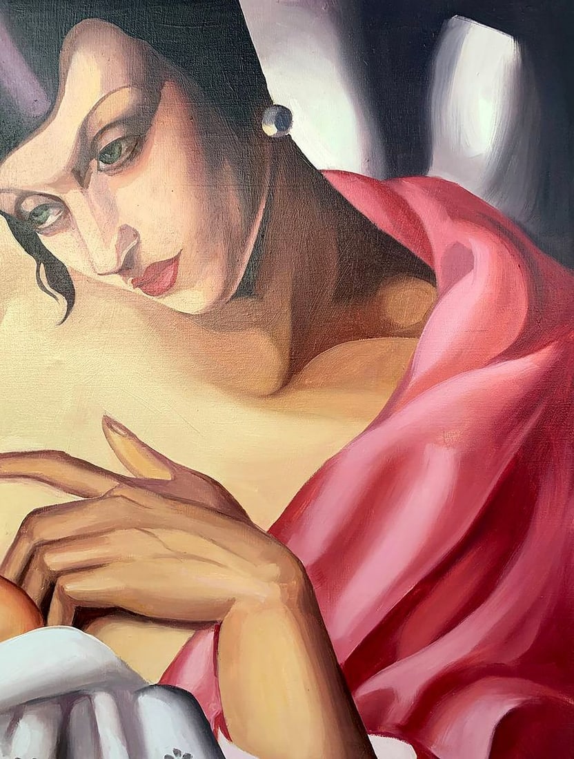 Oil painting Motherhood (based on T. Lempicka) V. Konotopsky - 10