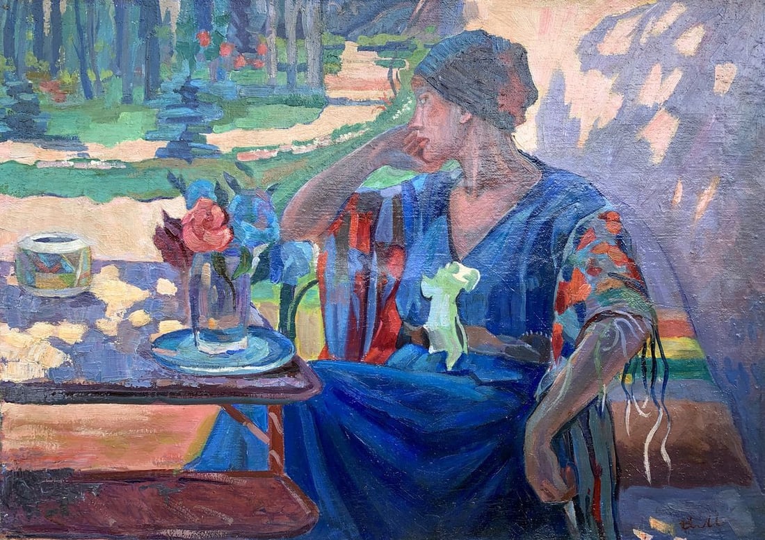 Oil painting On a rest Sergey Pivtorak: Title: Oil painting On a rest Sergey Pivtorak Description: No.1698*** ABOUT THIS PAINTING **** TITLE: "On a rest" - (based on Alexandra Murashko)* ARTISTS: Sergey Pivtorak* SIZE: 60x84 cm/23.62x33.07