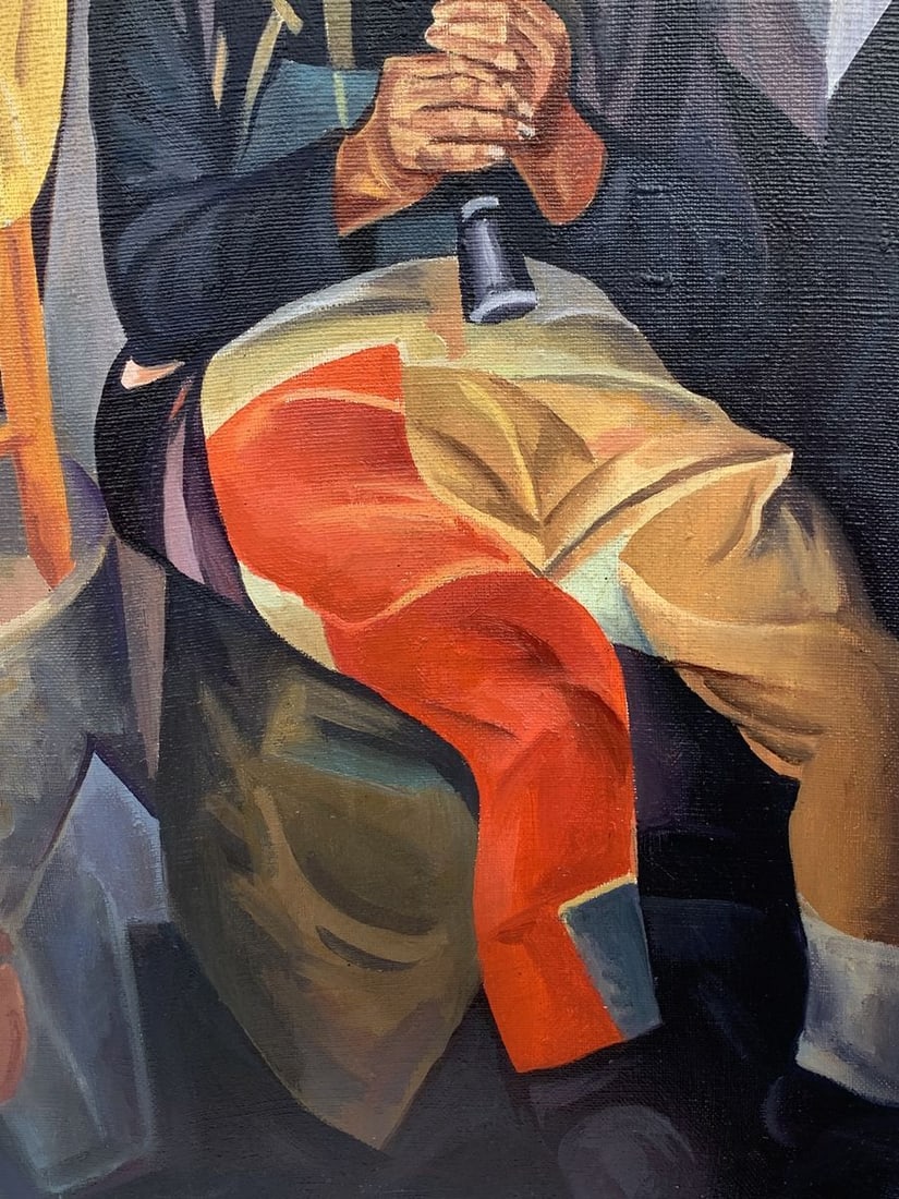 Abstract oil painting Street musicians (based on Boris Grigoriev) Victor Konotopsky - 6