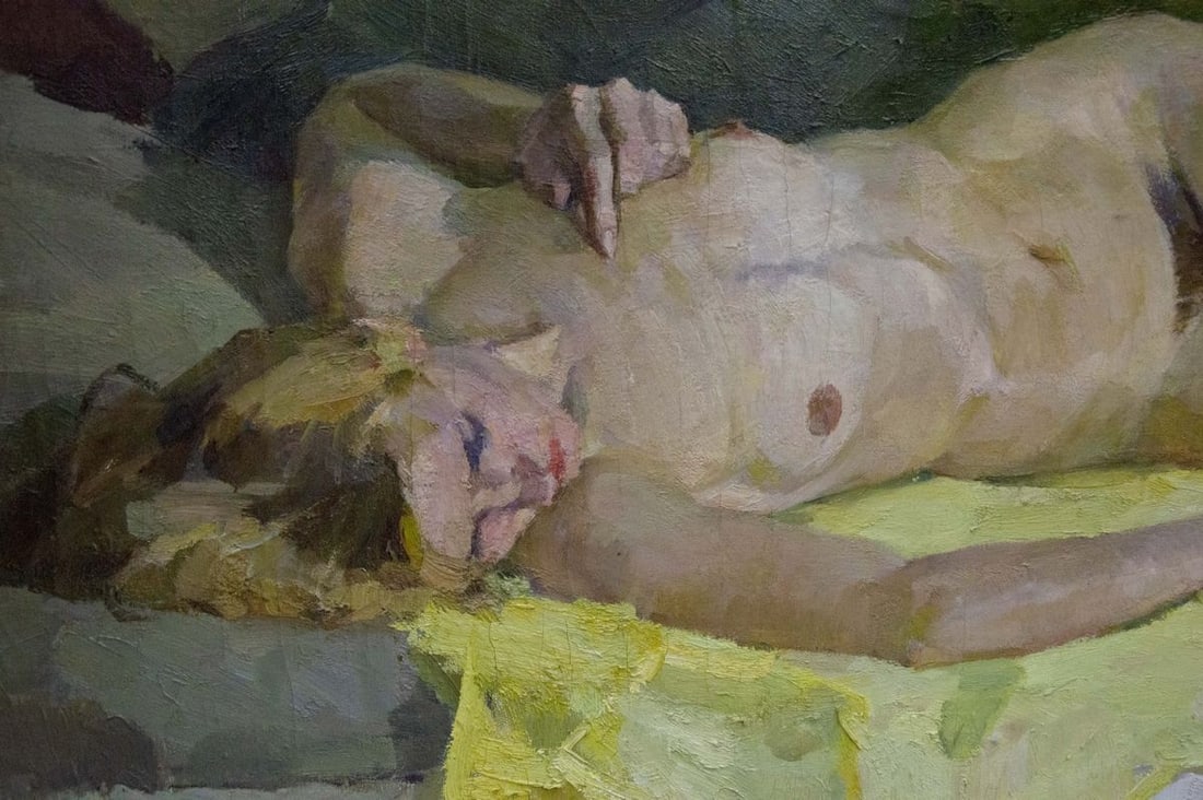 Oil painting Portrait of a naked girl Singaevsky Vladimir Ivanovich - 3