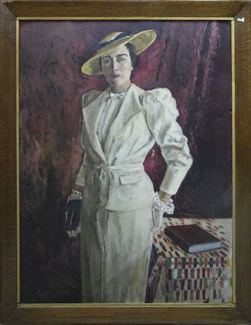 Oil painting Woman portrait Vladimir Shkatelov: Title: Oil painting Woman portrait Vladimir Shkatelov Description: No.Vernd 68 *** ABOUT THIS PAINTING *** * TITLE: "Woman portrait" * ARTISTS: Vladimir Shkatelov * SIZE: 97x72 cm/38.18x28.34 inches',