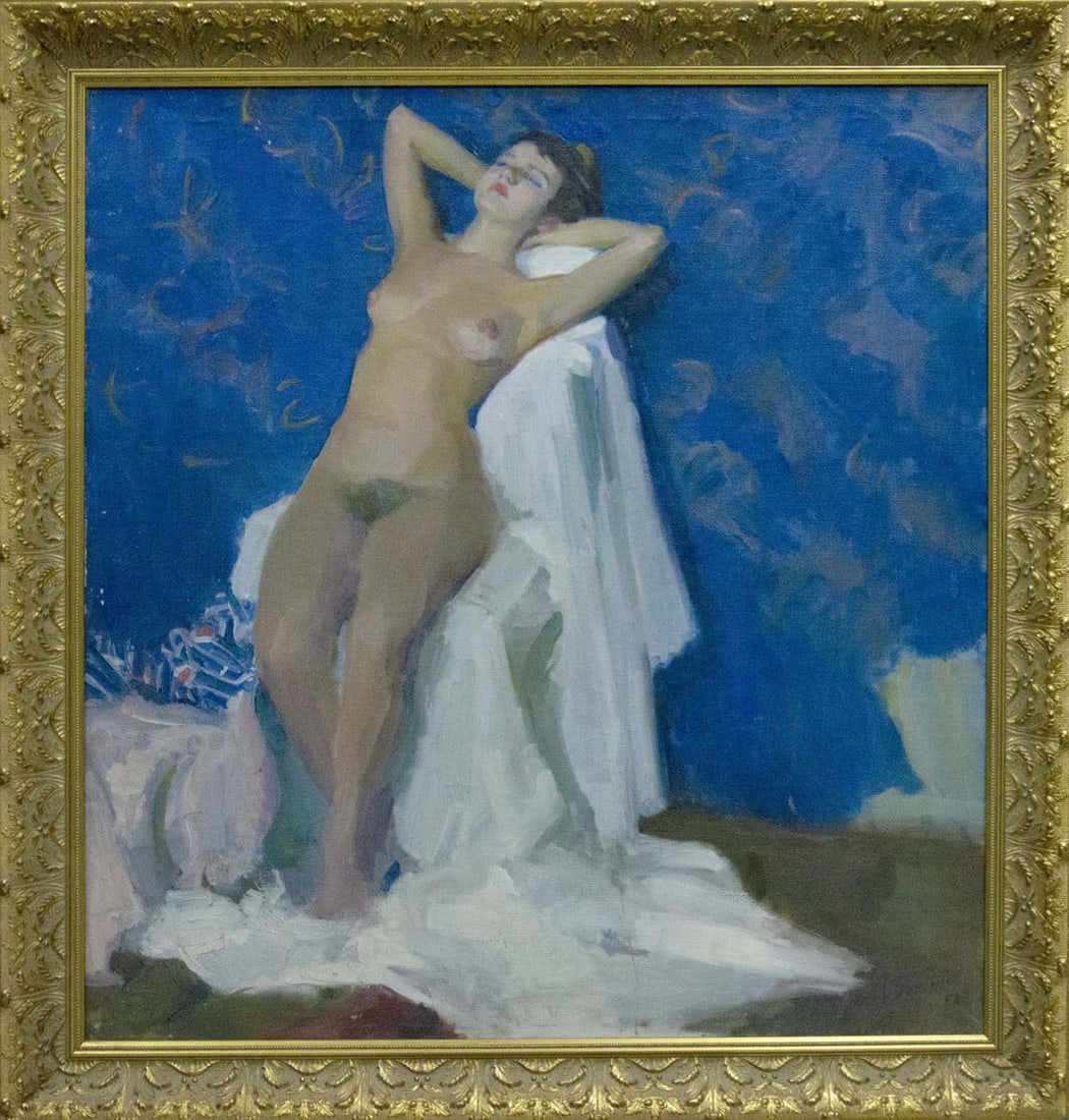 Oil painting Portrait of a naked girl Bozhi Mikhail Mikhailovich: Title: Oil painting Portrait of a naked girl Bozhi Mikhail Mikhailovich Description: No.Vernd 98 *** ABOUT THIS PAINTING *** * TITLE: "Portrait of a naked girl" * ARTISTS: Bozhi Mikhail Mikhailovich