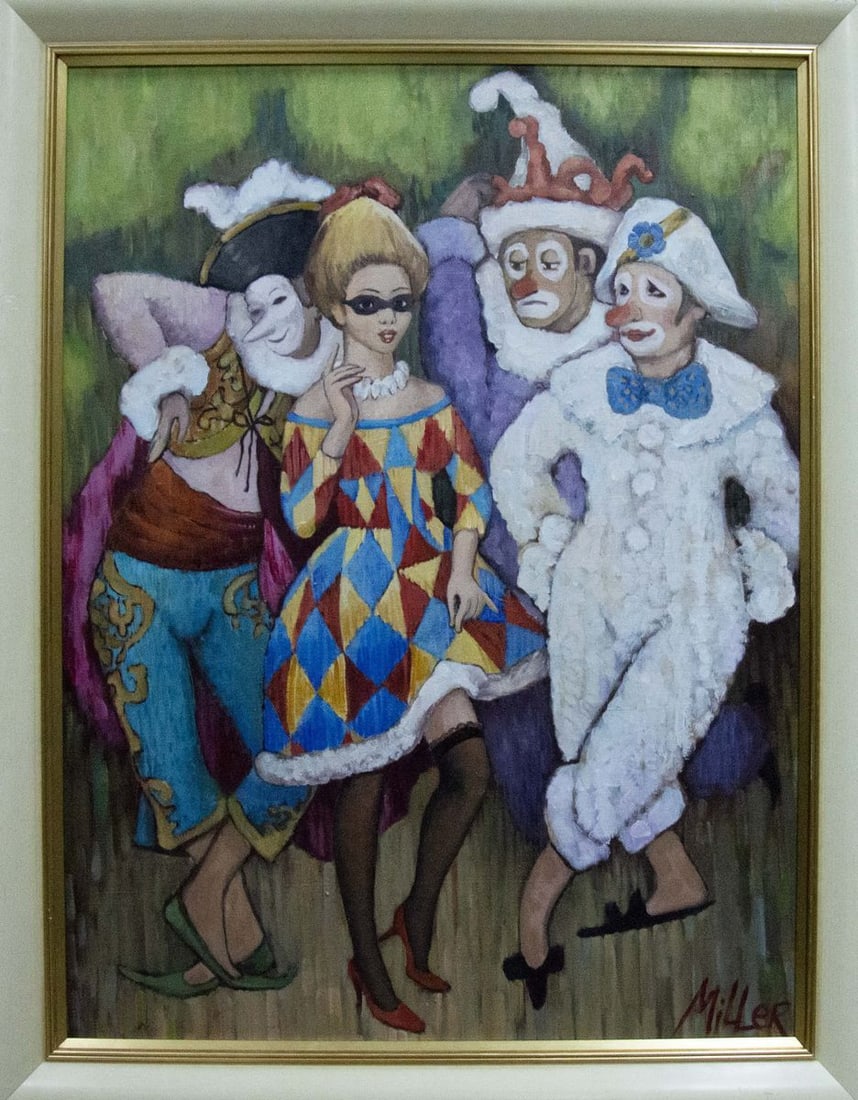 Oil painting Portrait of clowns Melnikov Vladimir Nikolaevich (1 of 8)