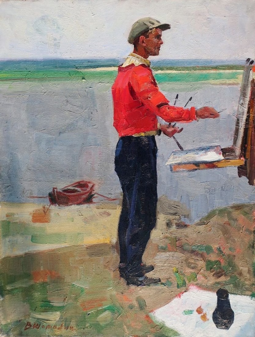 Oil painting Shatalin V. Antonchik V.: Title: Oil painting Shatalin V. Antonchik V. Description: No.Pol 49 * TITLE: "Shatalin V." * ARTISTS: Antonchik V. * SIZE: 85x65 cm/33x25 inches' * MEDIUM: oil, canvas * HAND PAINTED: Original paintin