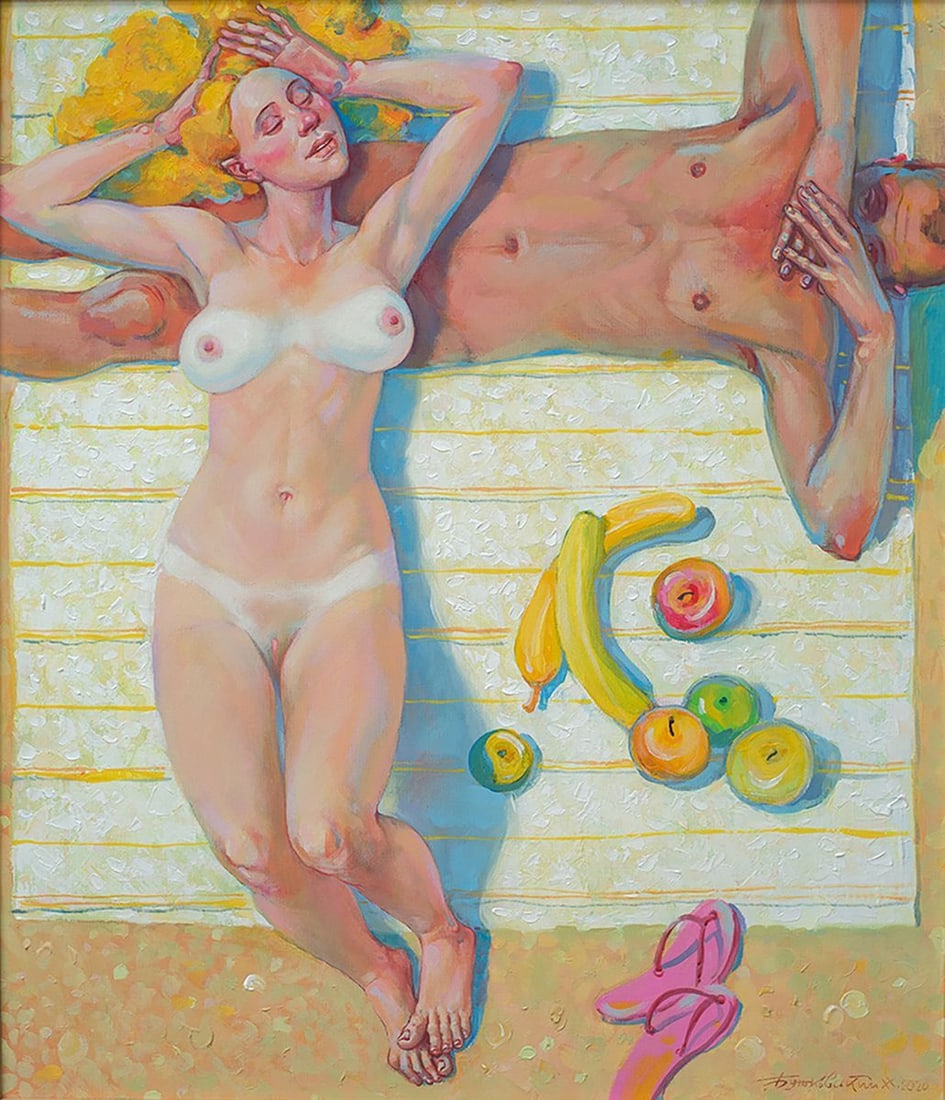 Acrylic painting In the sun Nicolay Vydcovsky (1 of 1)