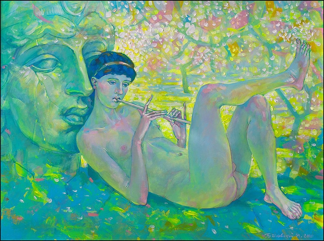 Acrylic painting It cheered the past Nicolay Vydcovsky (1 of 1)