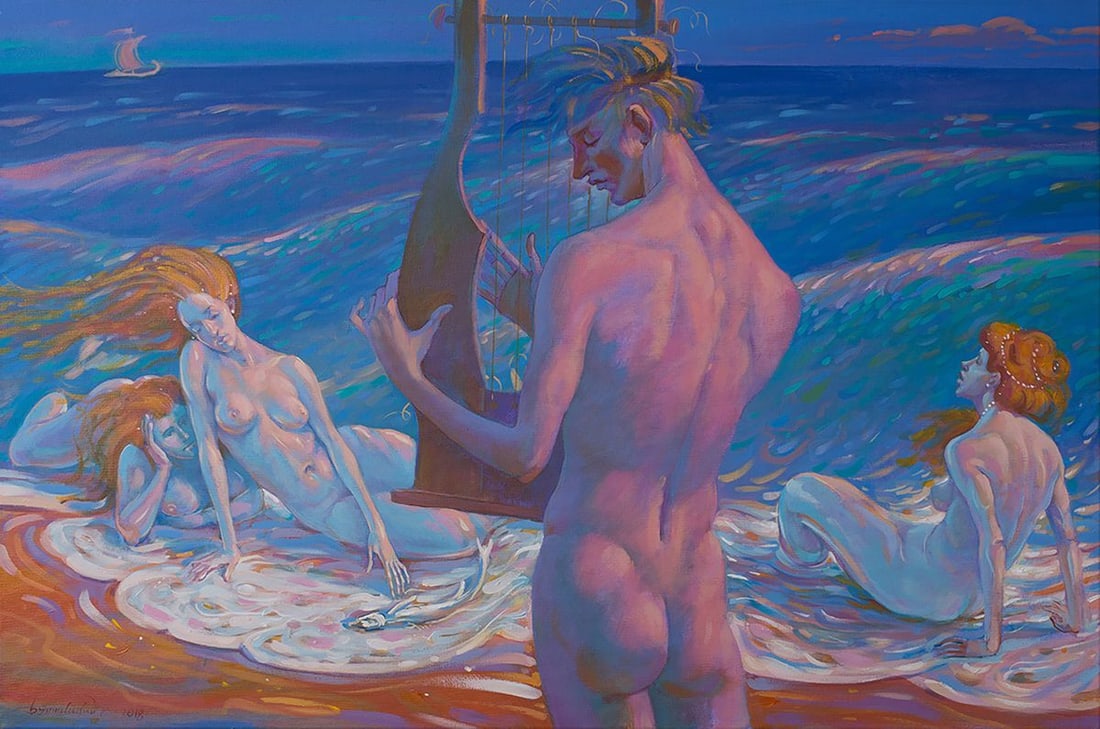 Acrylic painting Orpheus Nicolay Vydcovsky (1 of 1)