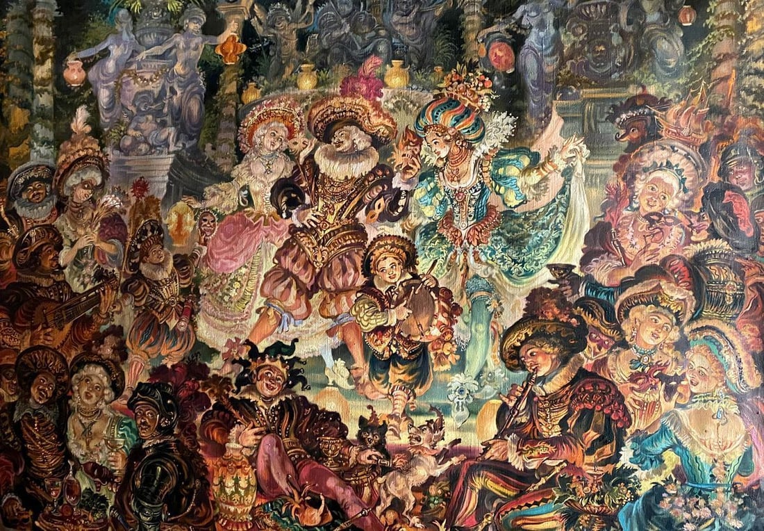Oil painting Carnival Alexander Arkadievich Litvinov (1 of 11)