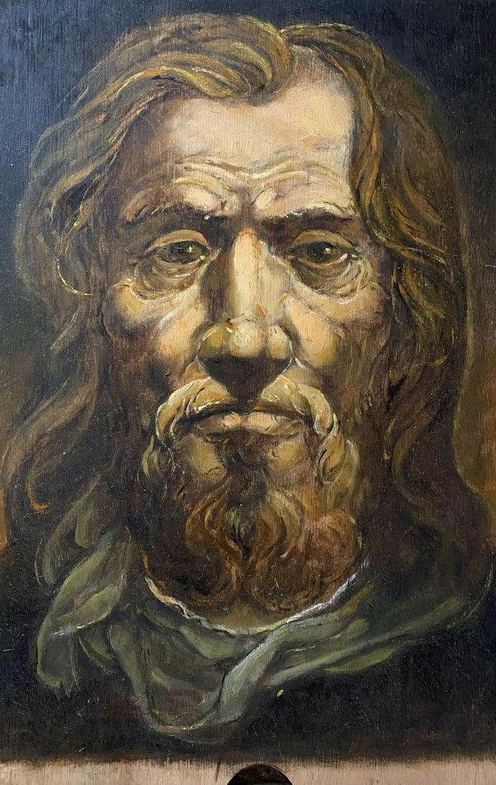 Oil painting Apostle Litvinov Oleg Arkad'yevich: Title: Oil painting Apostle Litvinov Oleg Arkad'yevich Description: No.Litv 270 *** ABOUT THIS PAINTING *** * TITLE: "Apostle" * ARTISTS: Litvinov Oleg Arkad'yevich * SIZE: 37x24.5 cm/14.56x9.64 inche